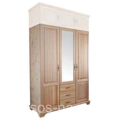 Шкаф 3-ств с ящ и зеркалом Брусно-М